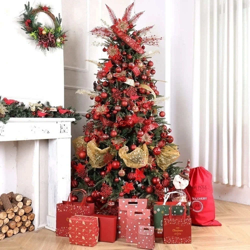 Brand New Set of 30 Red & Gold Christmas Ball Ornaments